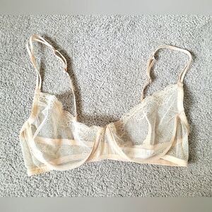Nude Unlined Lace Bra, 34C